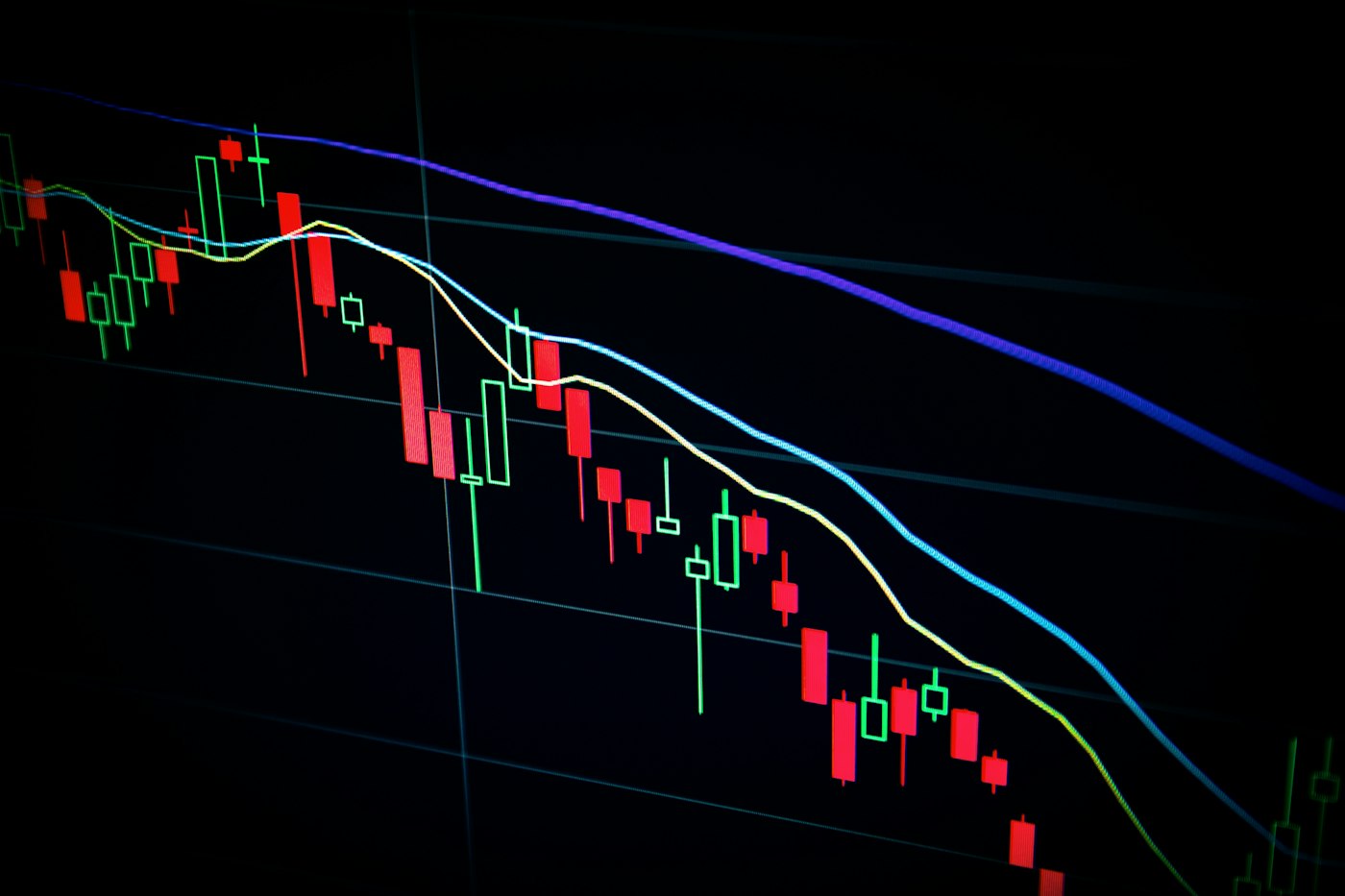 Stock market chart representing corporate finance and transactions